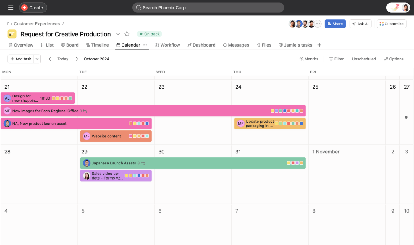 Asana is a project management tool that integrates scheduling into its framework, providing a customized solution for teams managing intricate workflows.